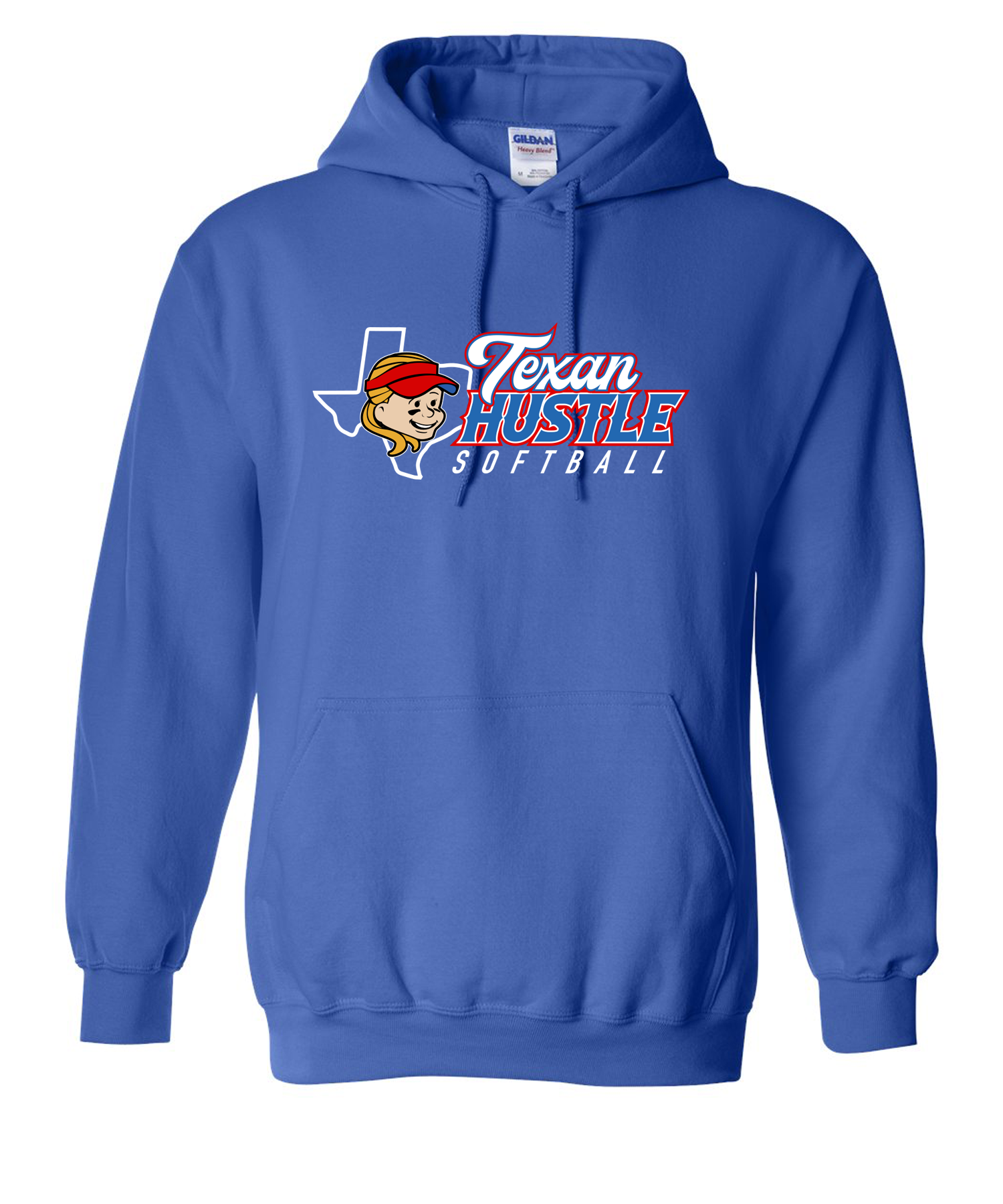 Hustle Blue Softball Hoodie