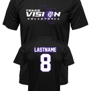 TX Vision Black Original T-shirt with Name