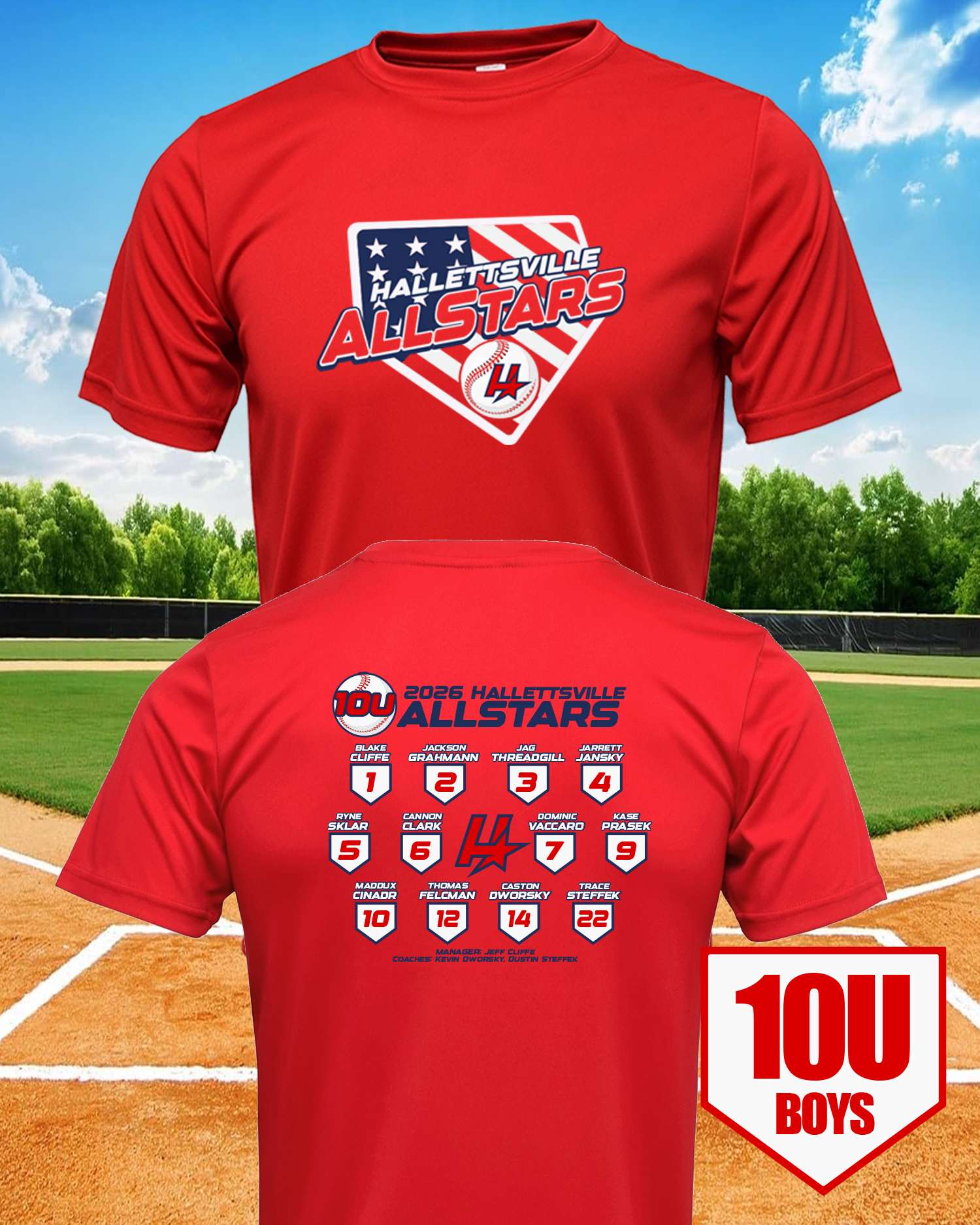 10U Boys AllStar Flag Shirt