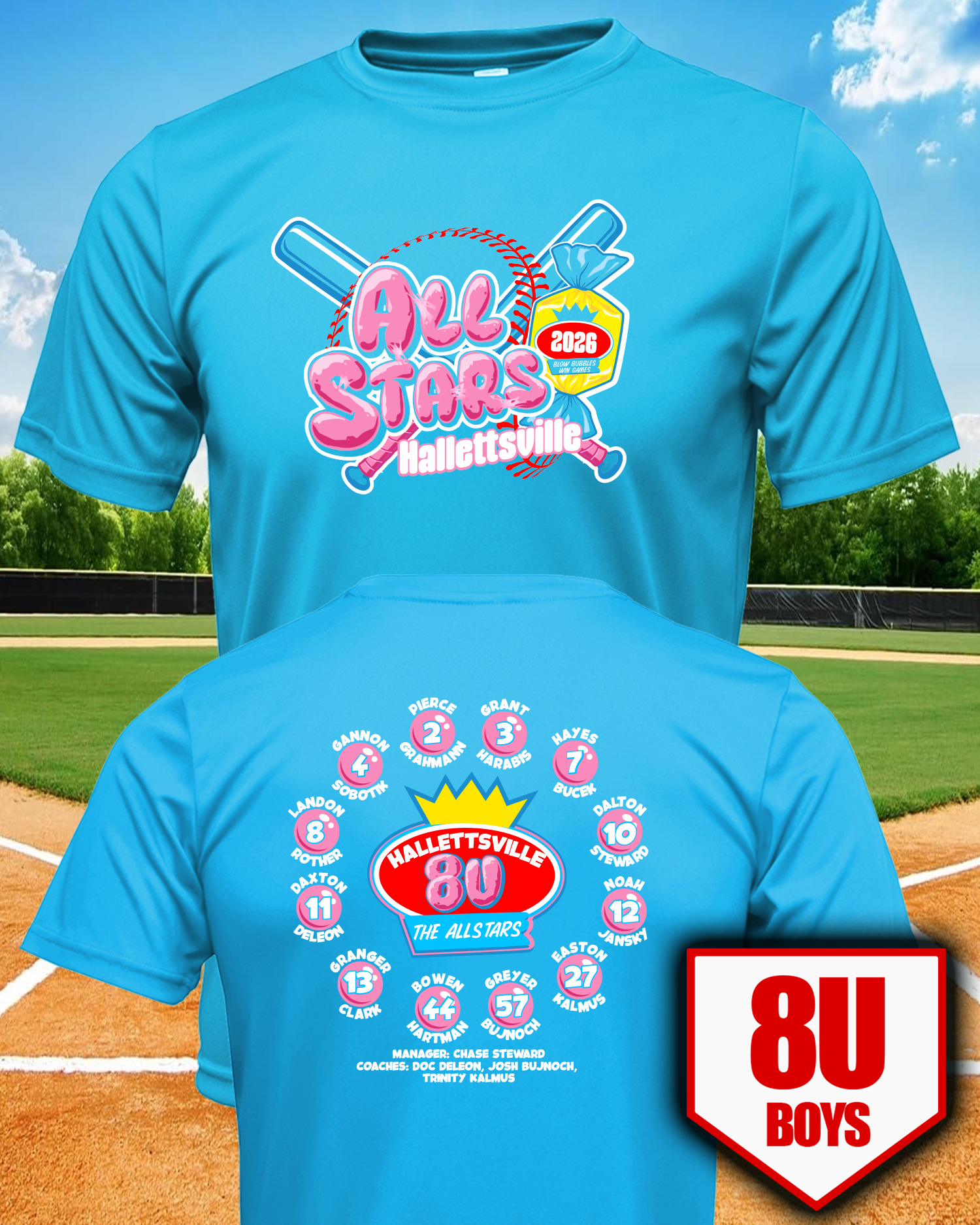 8U Boys Bubblegum