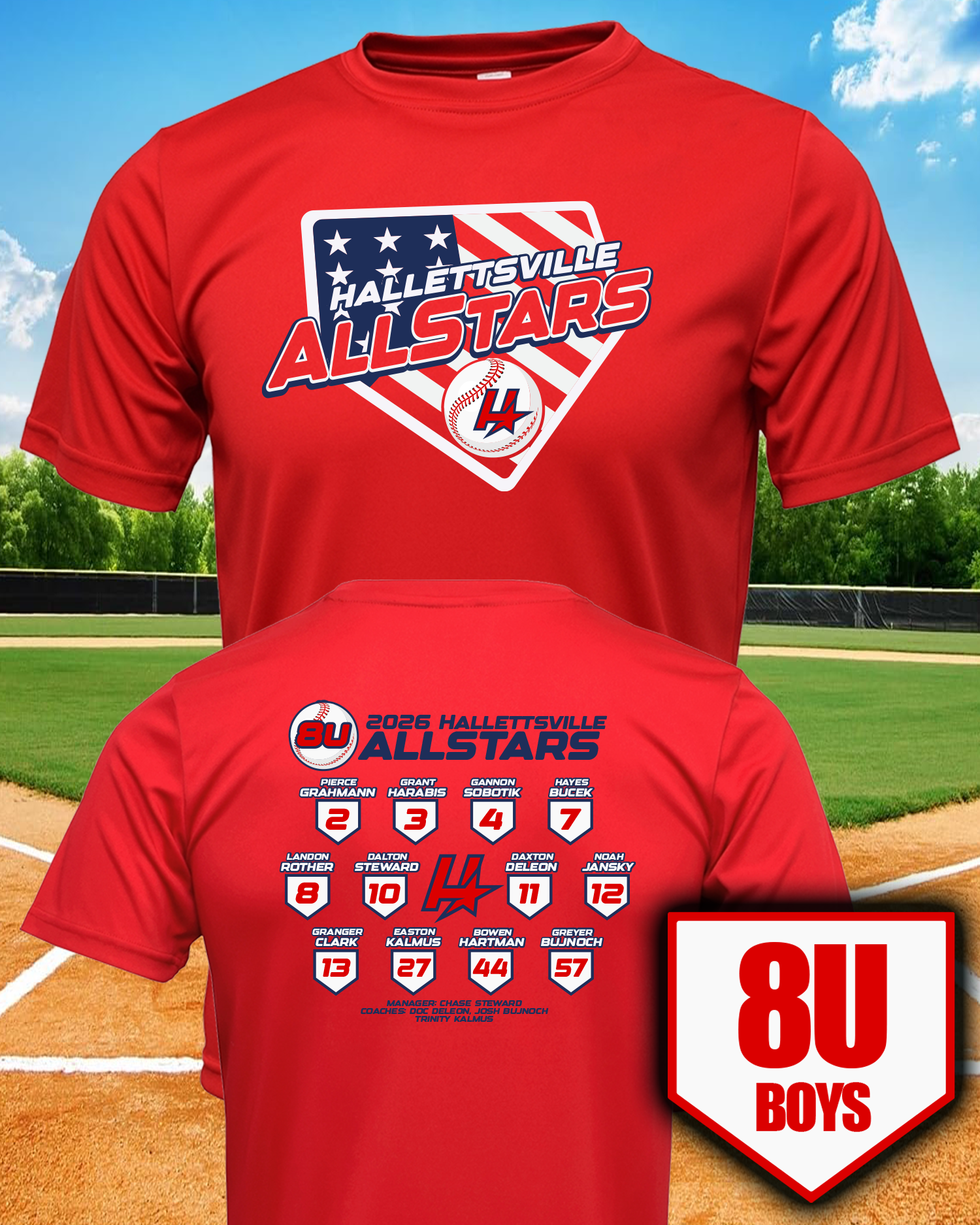 8U Boys AllStar Flag Shirt
