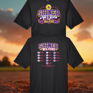 Shiner Majors Girls All Stars Black Tee